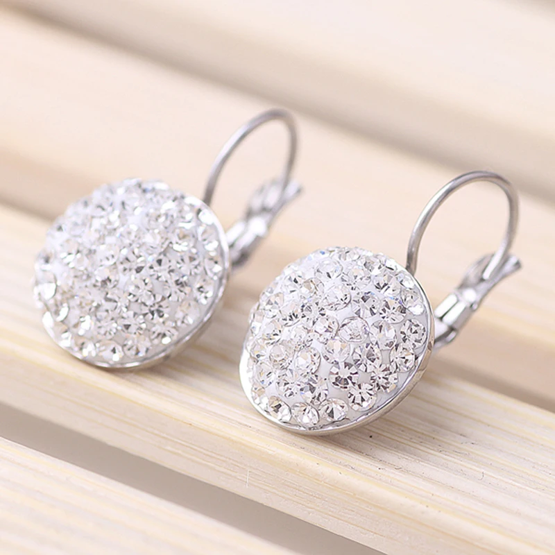 Модные блестящие австрийские серьги из горного хрусталя оптовая продажа|earring