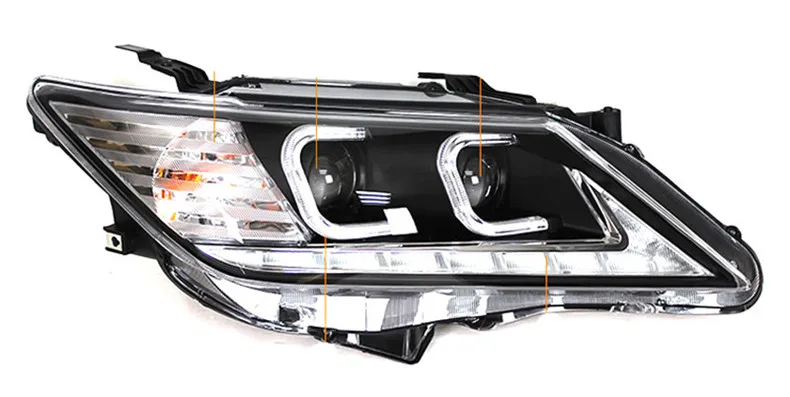 Ownsun Светодиодный прожектор с орлиным глазом DRLs HID Bi-Xenon для Toyota Camry 2012-2013