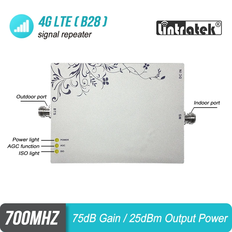 Мощный усилитель сигнала 75 дБ 4G LTE B28 700 МГц мобильный телефон MGC ISO light Data