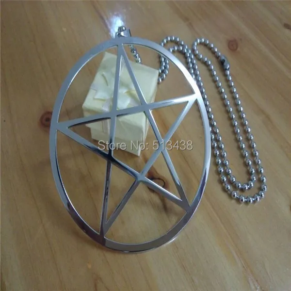 Большой пентаграмма из нержавеющей стали шириной 100 мм символ Wicca языческое