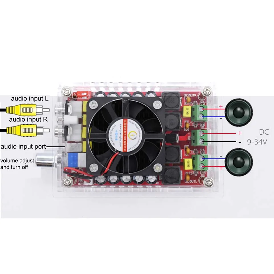 XH A101 TDA7498 100 Вт + DC9 34V 24 В Высокая мощность цифровой усилитель платы в случае и