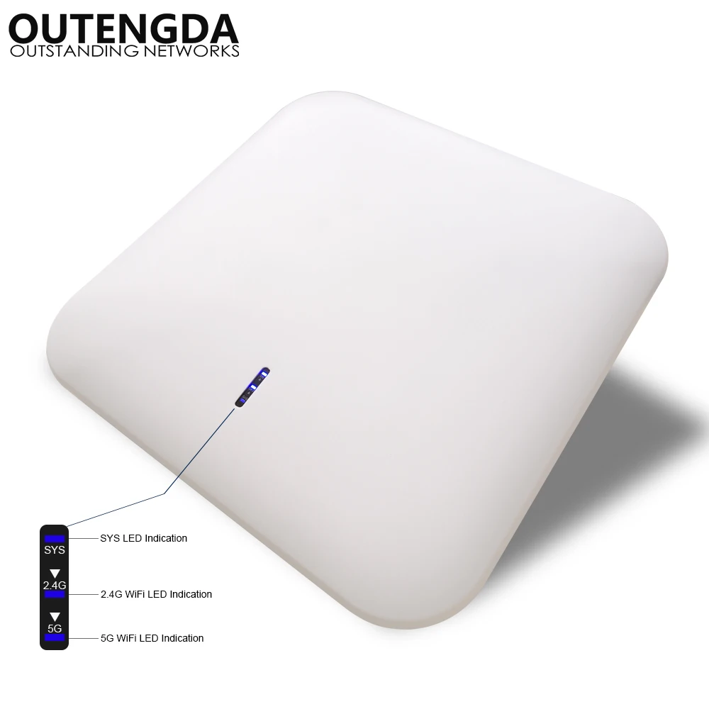 1200Mbps 802.11ac High Power 2.4G&5.8G Ceiling Wireless Access Point WiFi Extender Active PoE Ceiling-mounted Wireless AP Router