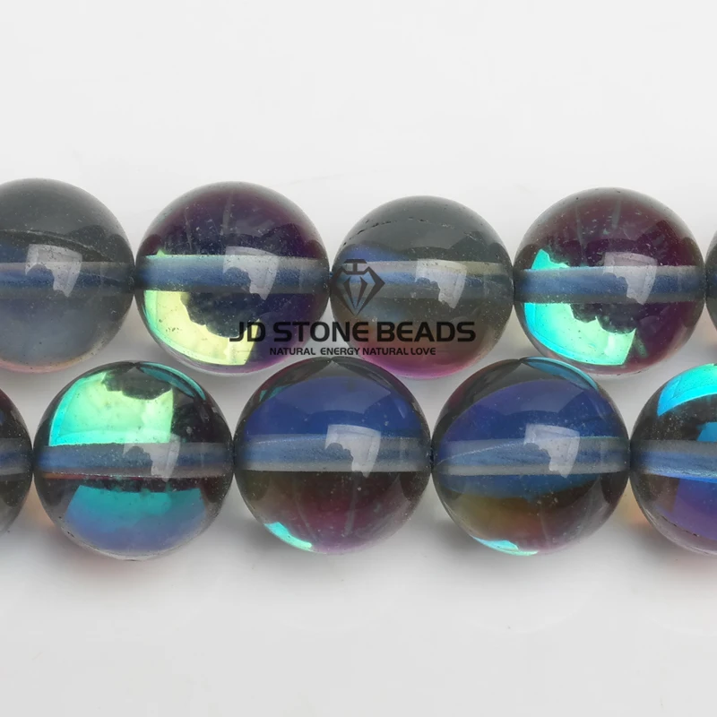 Flash Shimmer Round Fiery Shining Glistening Light Crystal Loose Strand Beads for Bracelet Necklace DIY Jewelry Making | Украшения и