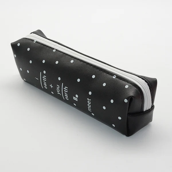 Black dot Чехол для карандашей школьные принадлежности Escolar Trousse Scolaire Stylo Kalemlik Kalem Kutusu Твердый Чехол-карандаш кожаный - Цвет: Black dot