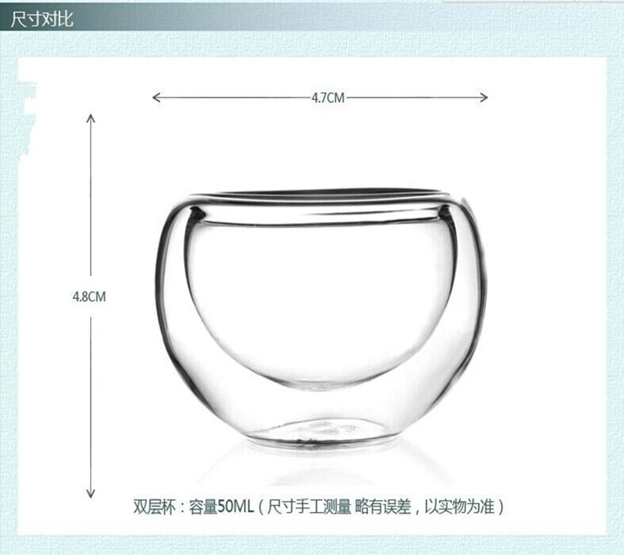 Стеклянная чайная чашка с двойными стенками 6 шт./лот|double wall glass tea|double walldouble tea |