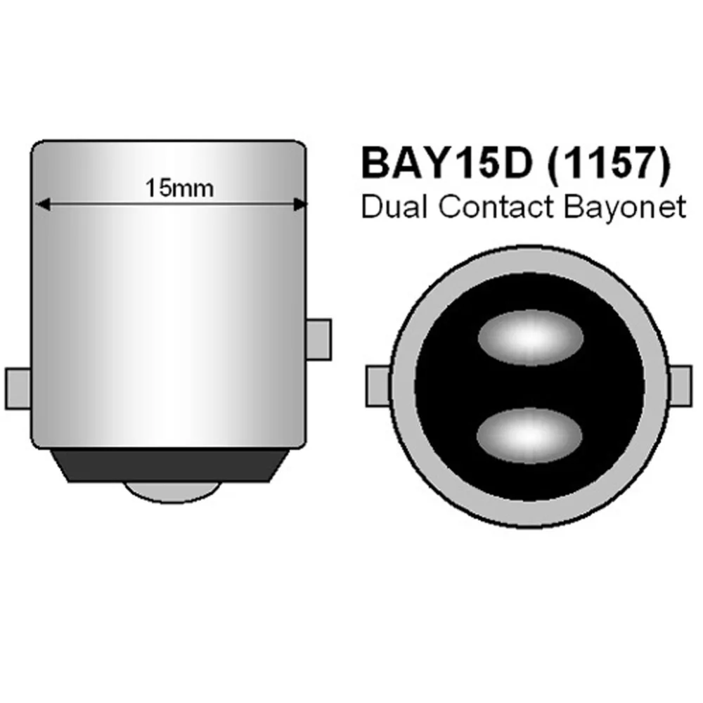 2 шт. Автомобильные светодиодные лампы 1157 мА 33 2835SMD BAY15D AC/DC10-30V с двумя лучами света