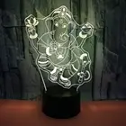 Настольная лампа Touni в виде индийского слона, 3d ночник с сенсорным управлением на заказ, подарок