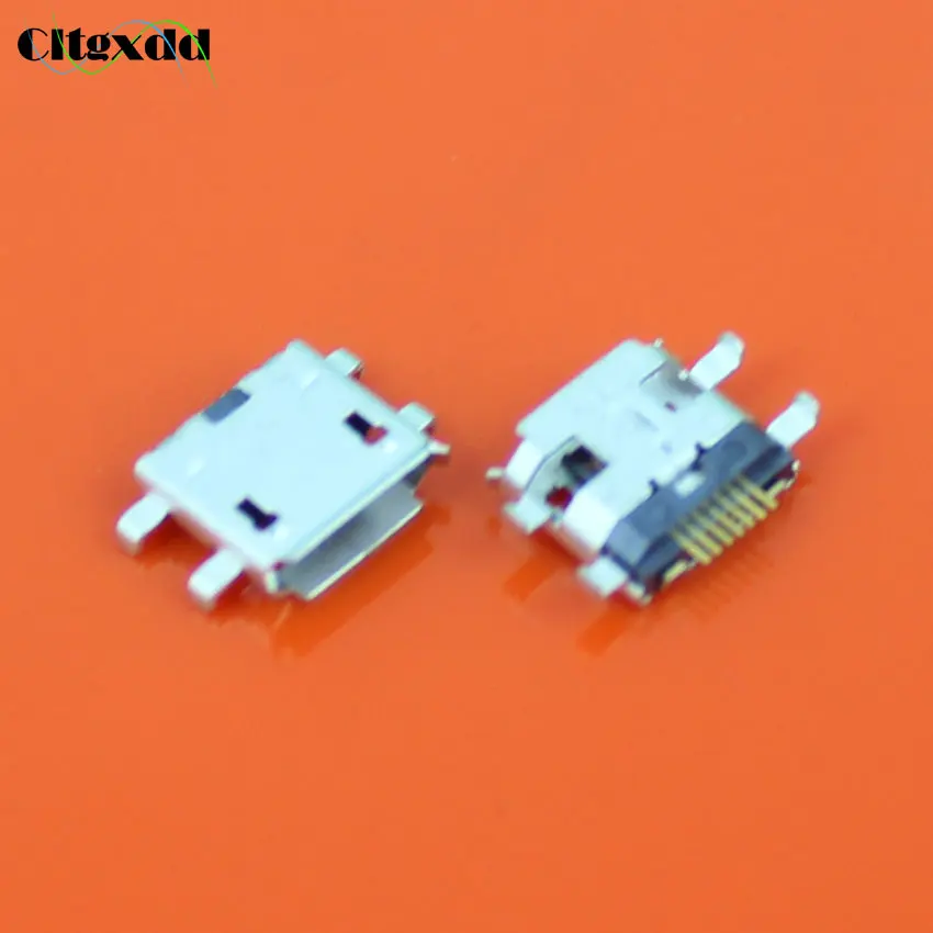Cltgxdd 50 шт 7Pin длинные булавки с краем Crul разъем для зарядки Micro USB Женский 4 фута