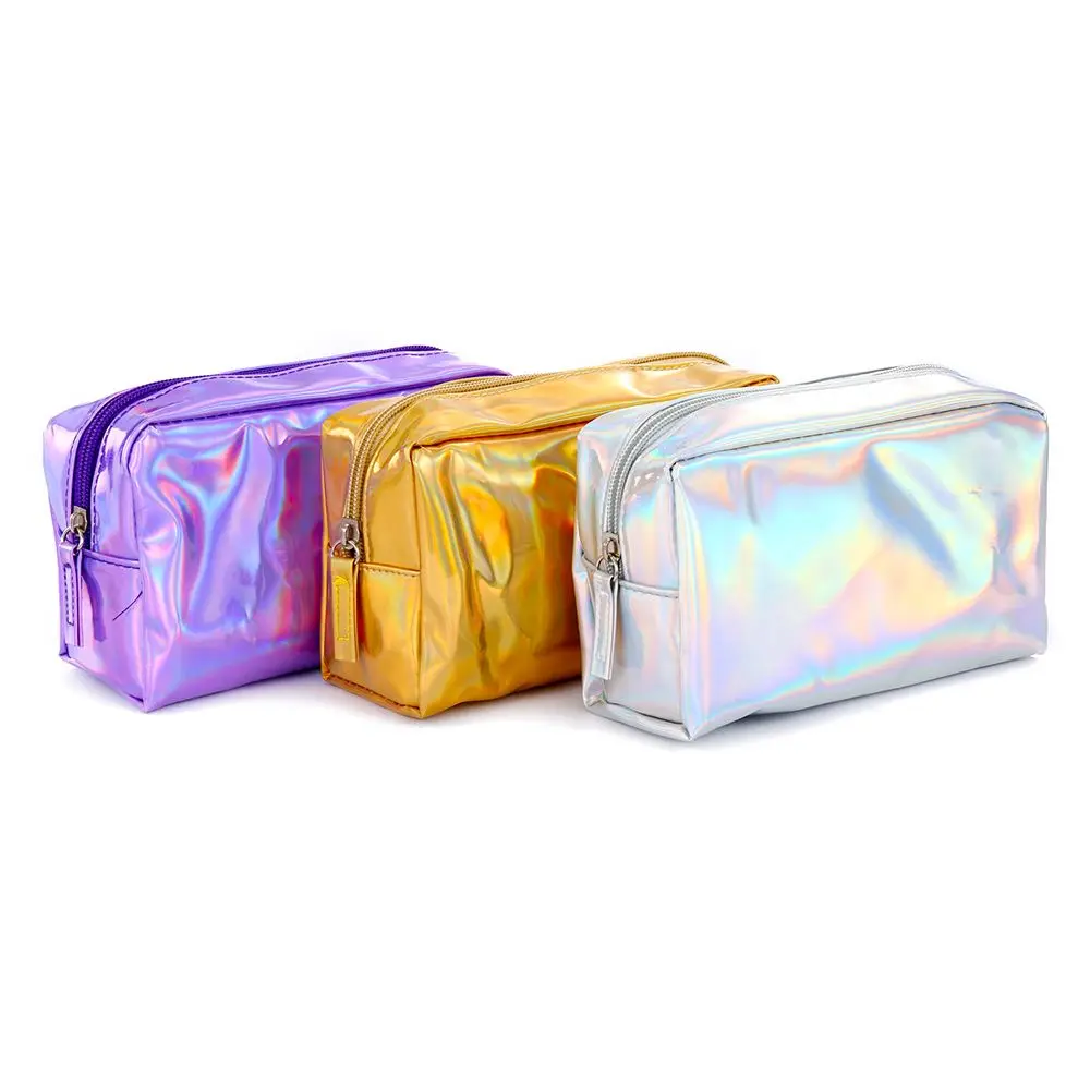 

1 pc Laser Cosmetic Bag Fashion Holographic Makeup Bag Make Up Pouch Laser Zipper Purse Bag Organizer Holder dropshipping