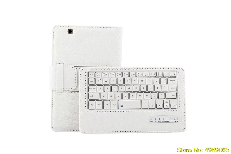 Белый Для huawei MediaPad M3 8,4 BTV-W09 BTV-DL09 8,4 дюймов планшет Smart из искусственной кожи с подставкой и магнитной клавиатура ABS Bluetooth чехол - Цвет: Белый