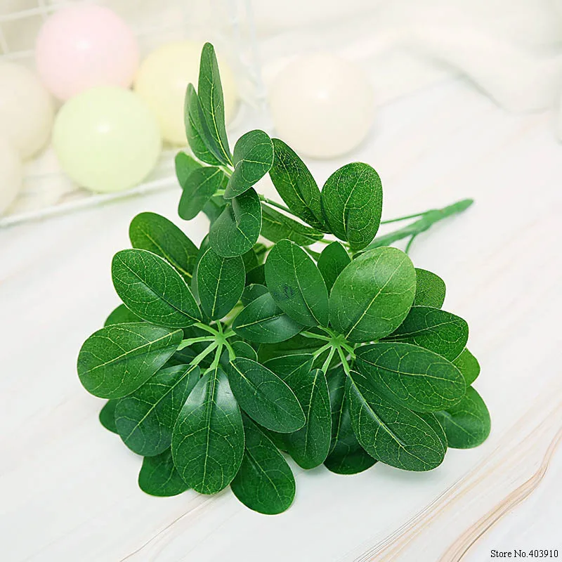 Искусственные Осьминог Schefflera с 9 головками комнатное дерево бонсай Горшечное для