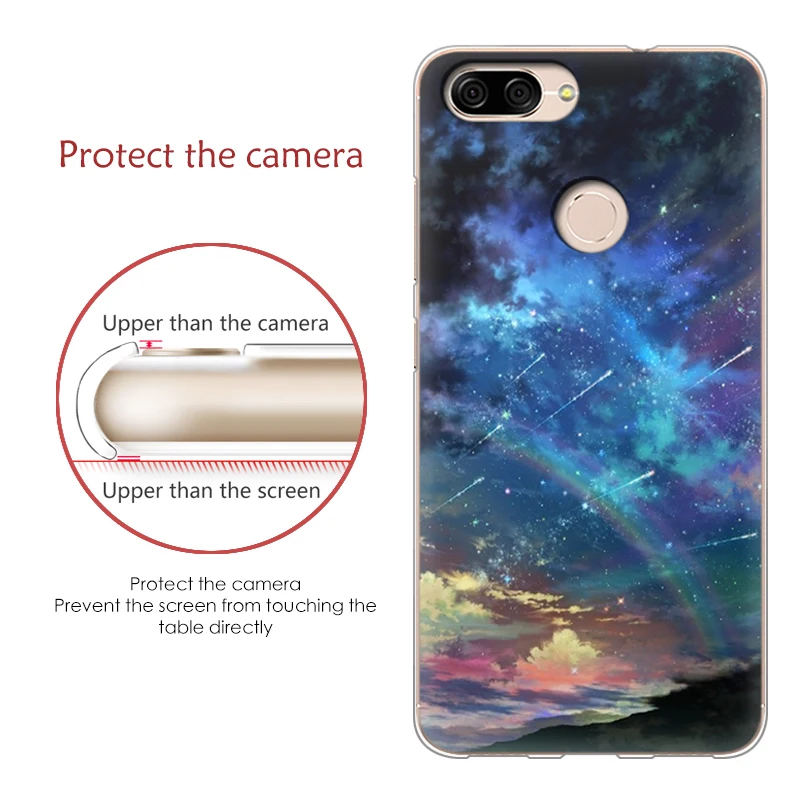 Чехол EiiMoo для Asus Zenfone Max Plus M1 ZB570TL силиконовый мягкий чехол с мультяшным принтом ASUS