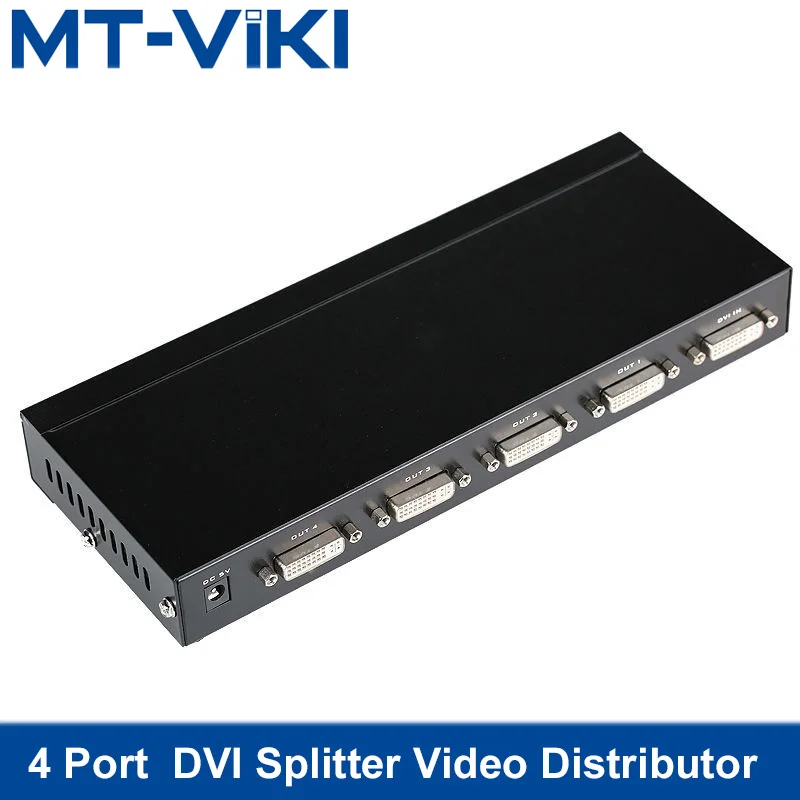 MT-VIKI 4 порта DVI разветвитель видео 1 вход 4 выхода несколько ЖК-мониторов синхронизация Display1920x1080 разрешение MT-DV4H