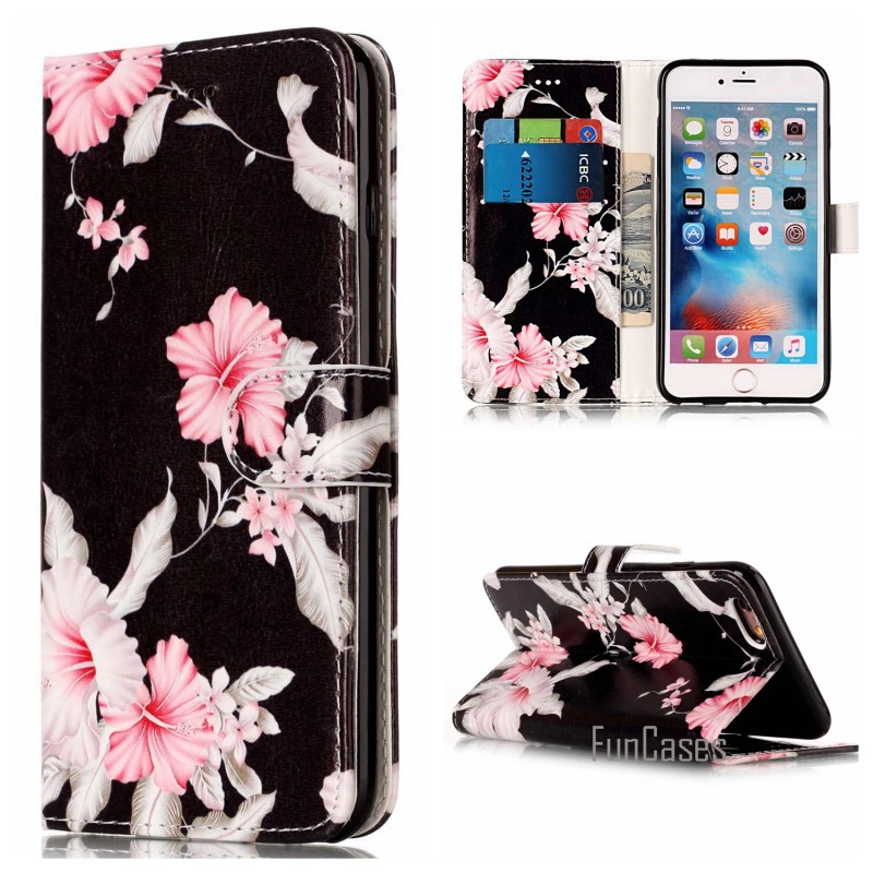 7 Чехол для Apple iPhone 7 Plus 6 S 6 6 плюс 7 Plus кожа Чехлы-бумажники capinhas Para ETUI COQUE fundas Carcasa Капа Мрамор - Цвет: 7