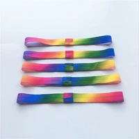 new 10pcs fashion rainbow foe elastic headband boutique hair band soft headband hair accessories for photo props