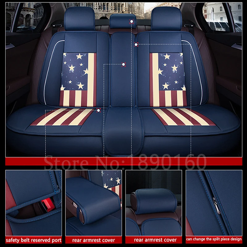 

only rear leather car seat covers For Cadillac SLS ATSL CTS XTS SRX CT6 ATS Escalade auto accessories car styling car stickers