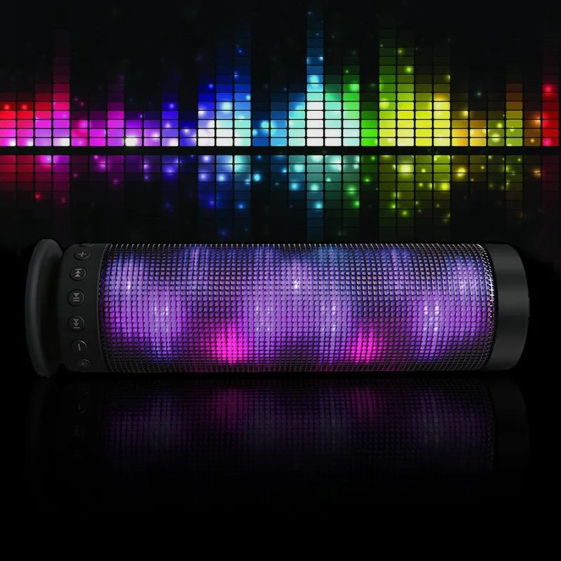 Красочный светодиодный портативный Bluetooth динамик беспроводной Супер Мини Бас-колонки с мигающими огнями Поддержка TF карты играть Горячая Распродажа