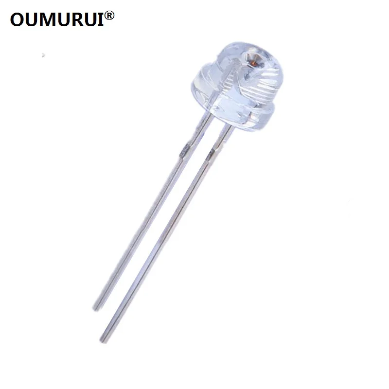 

F5 High bright 5mm LED strawhat diode short leg emitting Red light 620-625nm 0.06w 2.0-2.2v 20mA 1000PCS Free shipping