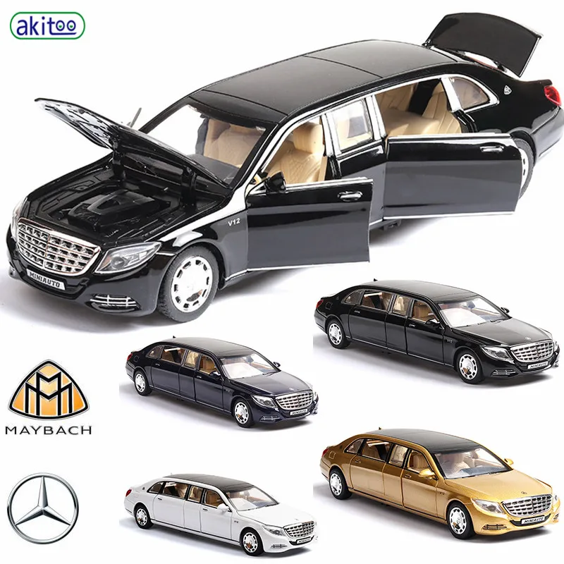 Модель автомобиля akitoo Maybach s650 из сплава 6 открытых дверей расширенная версия