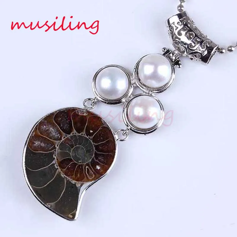 

Half Ammonite Fossil Reiki Pendulum Pendants Natural Stone Beads Charms Amulet European Retro Jewelry For Women 10pcs