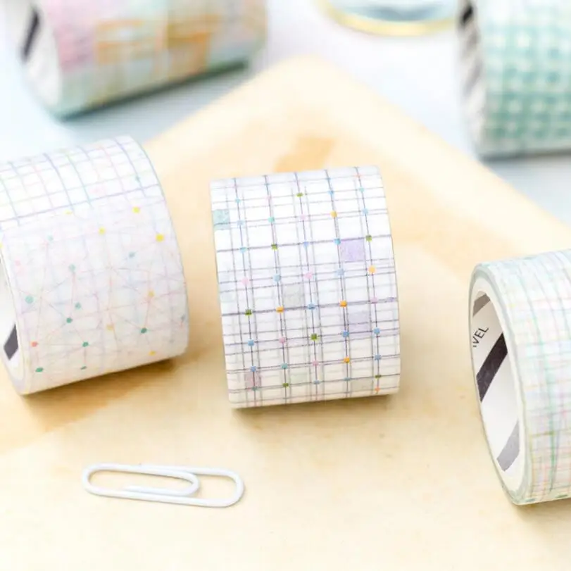 3-9 см Широкий сетчатый узор серии позолота Васи клейкие ленты DIY стикер для