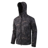 men outdoor hunting camping hiking coat shark skin soft shell camouflage windproof military camouflage tad fleece jacket