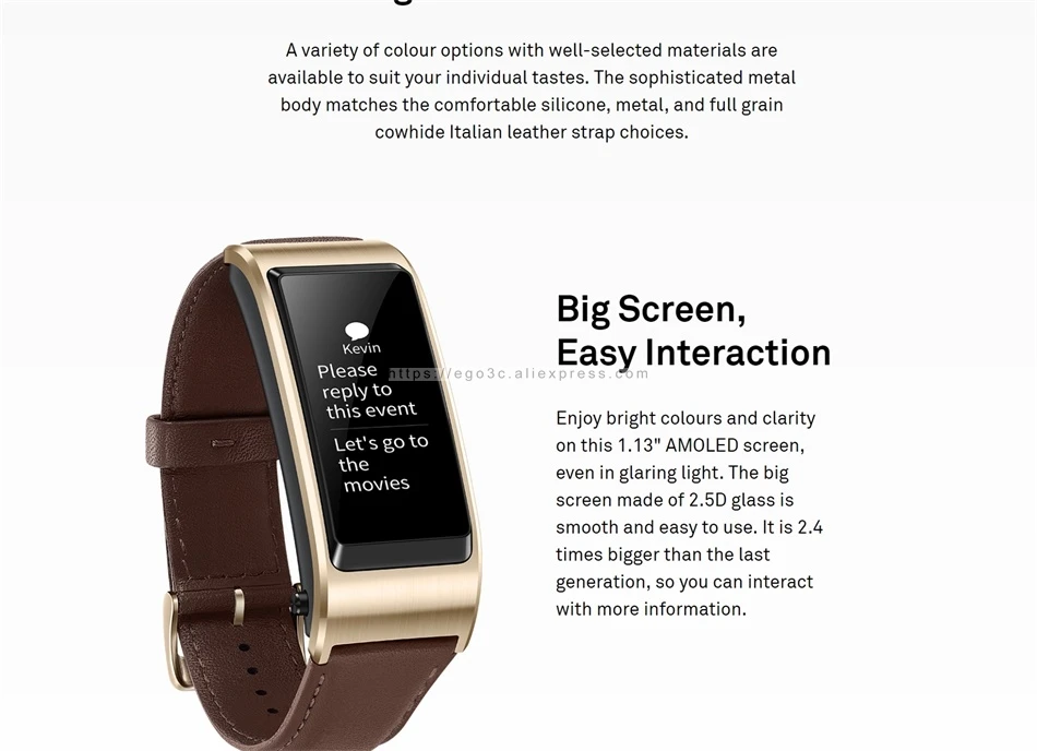 Huawei TalkBand B5 Talk Band B5 Bluetooth умный Браслет цветной экран здоровье водонепроницаемый Сенсорный экран полный сенсорный научный сон