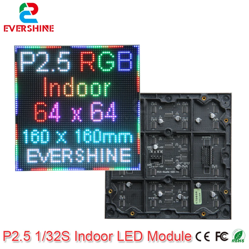 Evercollectvision 64x64 P2.5 Крытый Smd2121 1/32 сканирования полный Цвет панель светодиодного