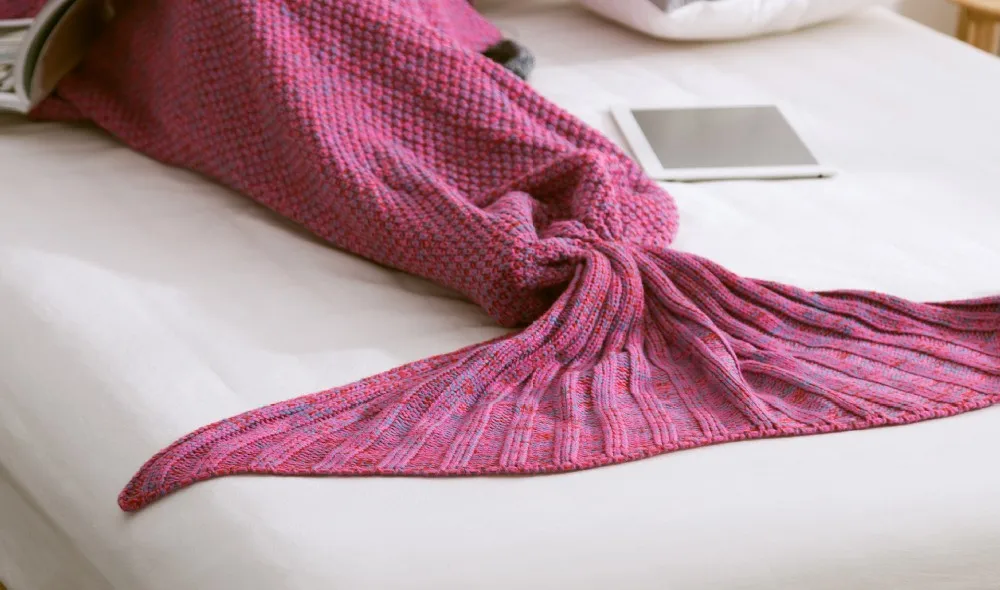 Трикотажное одеяло русалки для детей и взрослых мягкий спальный мешок ручная