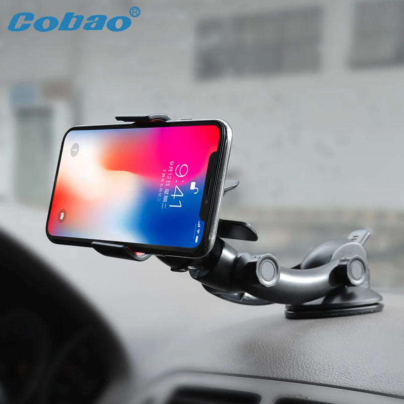 Cobao держатель смартфона 360 градусов лобовое стекло приборной панели зажим для