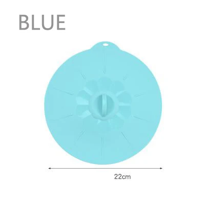BLUE-3 5PCS Reusable Silica gel Spill Stopper Cover Universal Silicone Food Bowl Pot Lid Silicone Cover Pan Cooking Kitchen Accessories - Цвет: BLUE-3