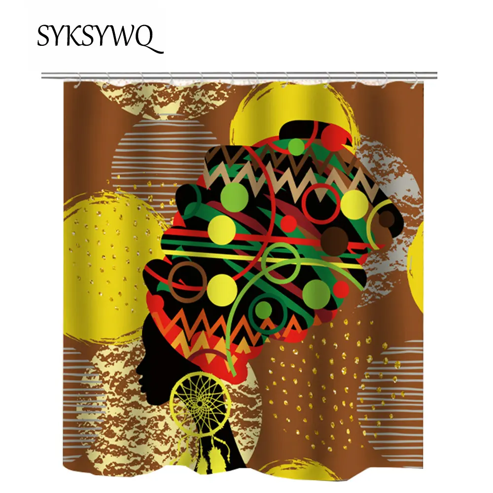 2018 Новое поступление африканская занавеска для душа Золотая Женская