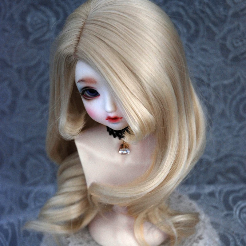 Волосы Allaosify bjd 1/3 1/4 1/6 кукла BJD высокотемпературный парик для девушек длинные