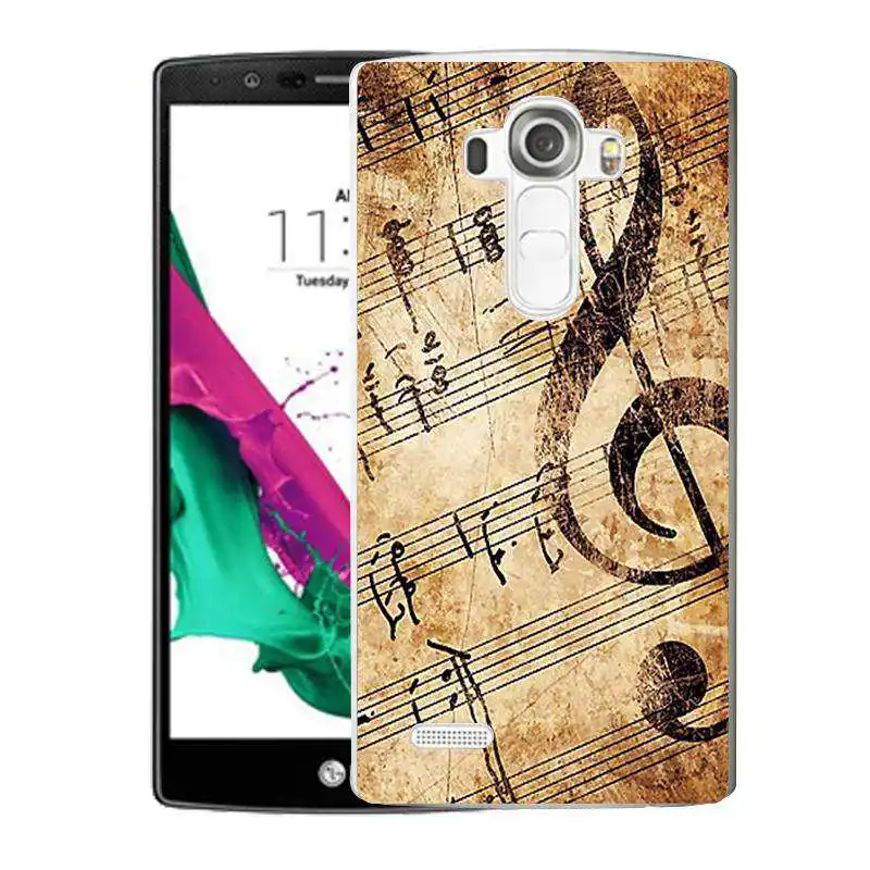 QMSWEI TPU Transparent Phone Case For LG K3 K4 K5 K8 Soft Printed Music Boat Bus Dandelion Cover Free shipping G3 G4 G5 V10 |