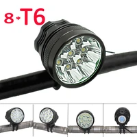 ultra fire bicycle flashlight 8500lm 8x xml t6 led front bicycle light dc 3 modes head light bike lamp back tail light