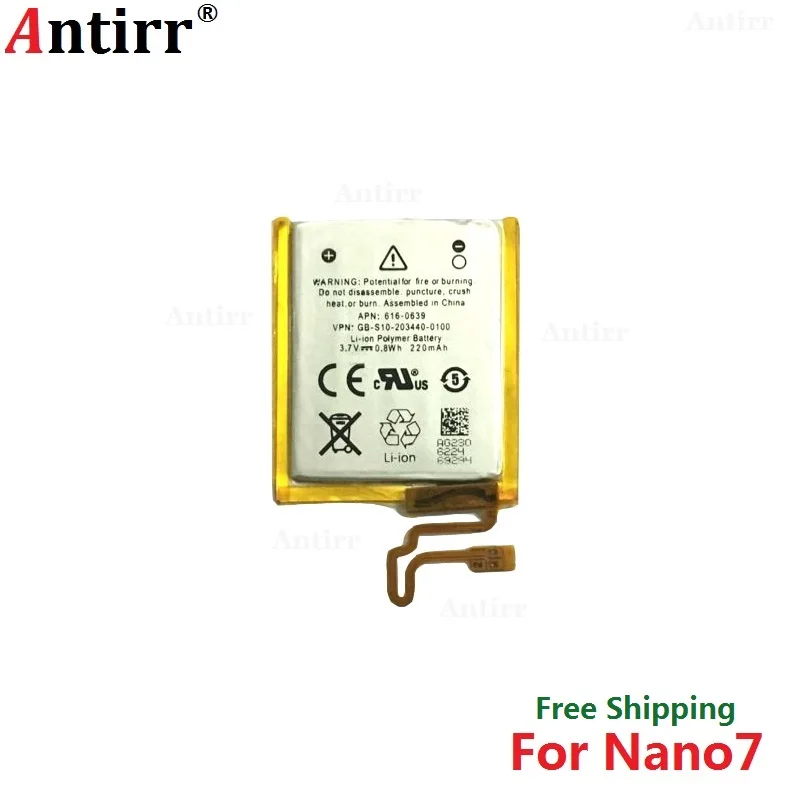 

Antirr Original new Replacement Battery For ipod Nano7 7G 7th Generation MP3 Li-Polymer Rechargeable Nano 7 616-0639 Batteries