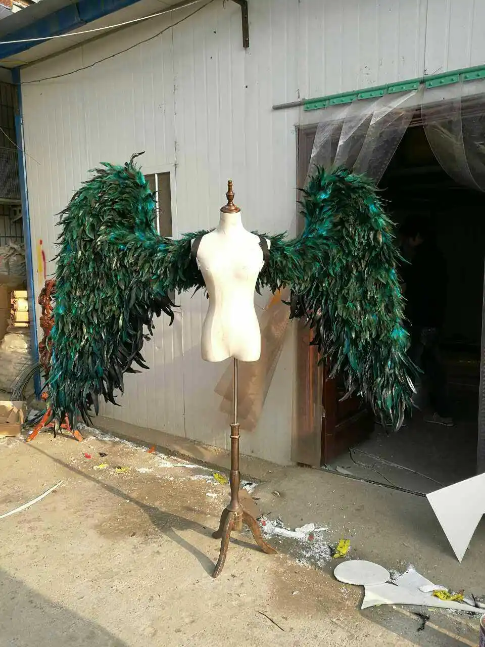 Red Costume Adult's large angel feather wings Cosplay photography Game Display fashion show props EMS free shipping | Дом и сад