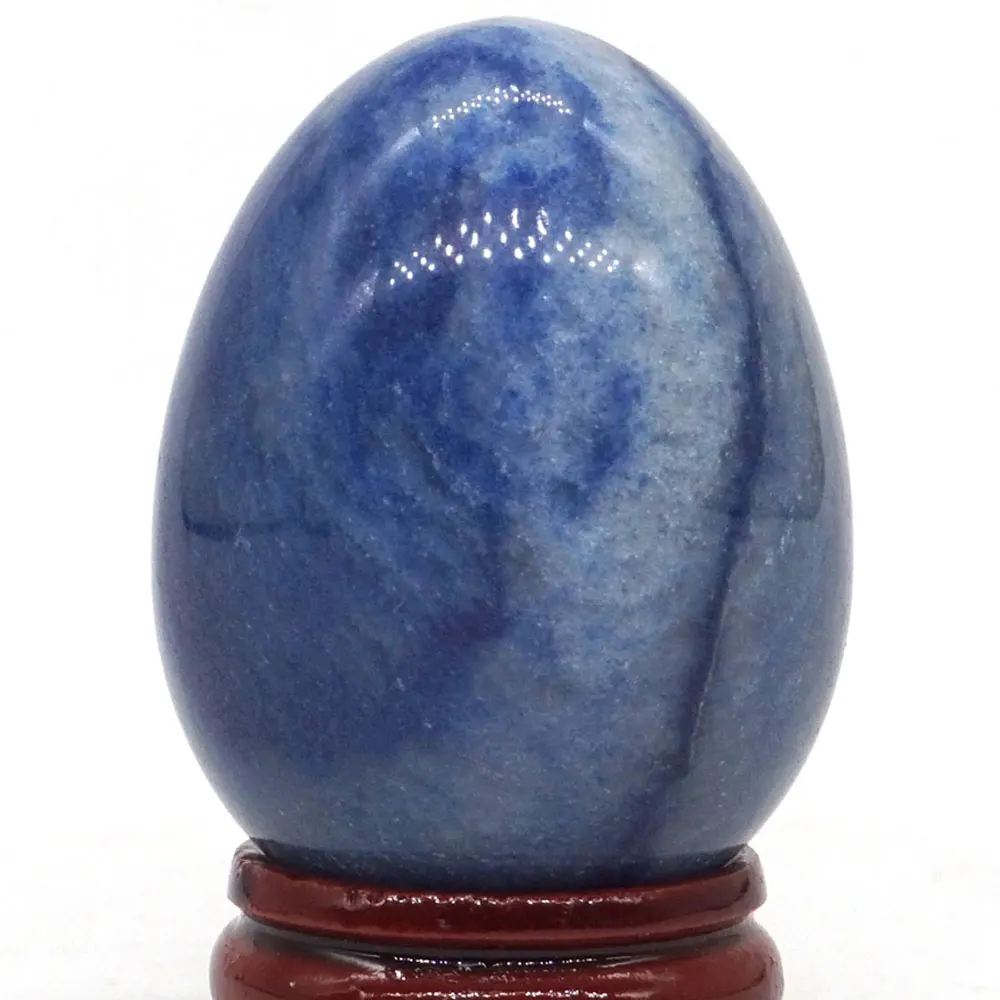 Синяя кварцевая Сфера яйцо исцеляющий рейки ремесла массаж палец упражнения