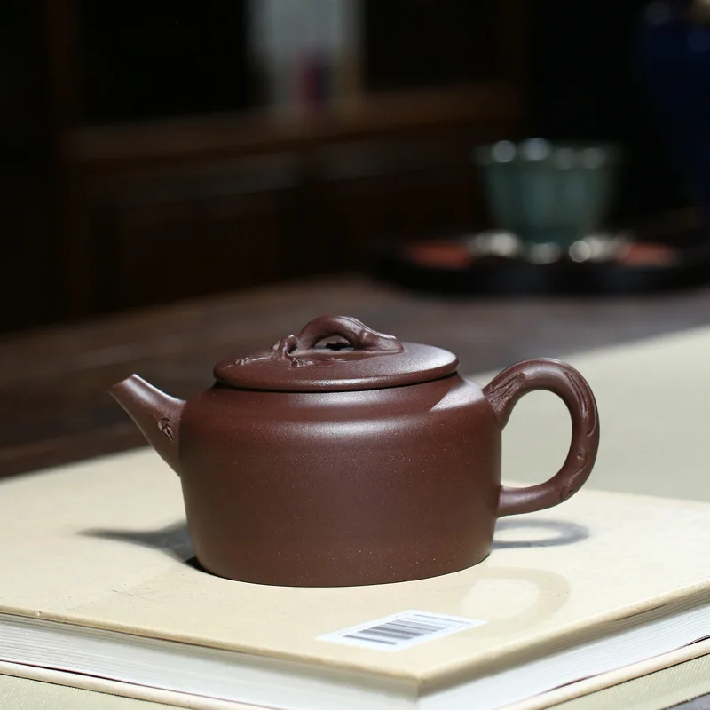 

Yixing are recommended by Xia Tao all hand bottom groove blue mud may pile's clock ceramic tea-pot travel tea set gift