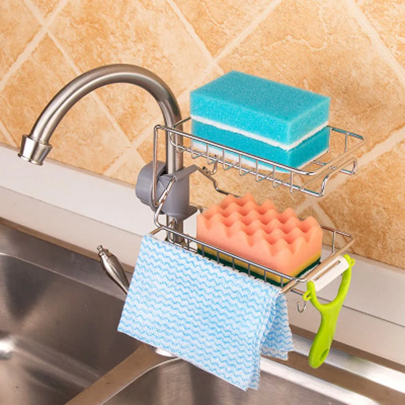 Кухонная раковина смеситель из нержавеющей стали сушилка вешалка держатель