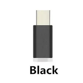 black Micro USB Женский к type C Мужской адаптер зарядное устройство для samsung Galaxy S10 S10e S10+ Note 9 8 A3 A5 A7 A320F A520F A720F C5 Pro - Тип штекера: black