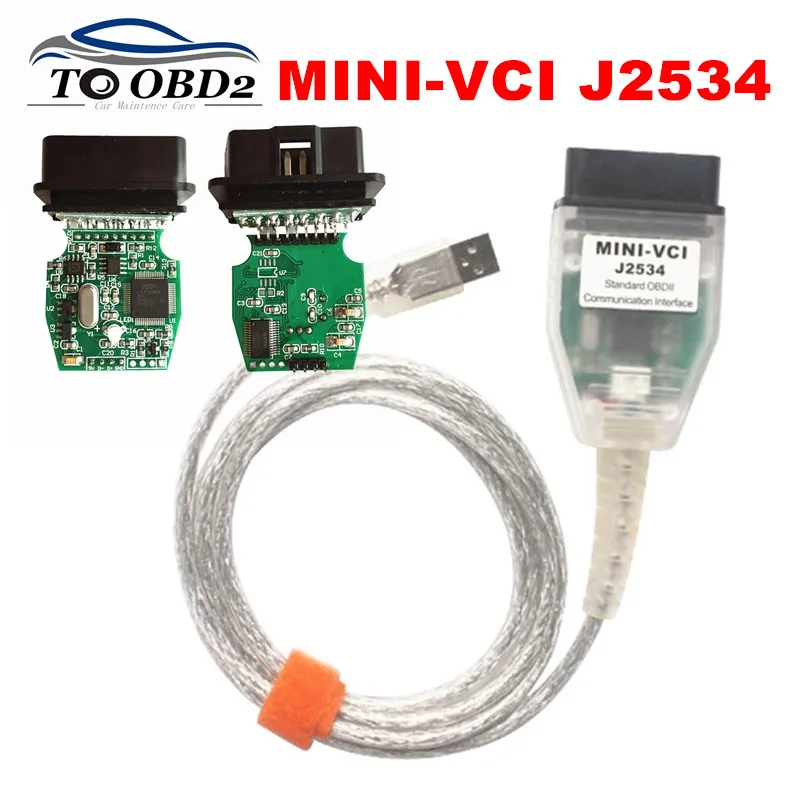 OBDTooL FTDI FT232RL чип V14.20.019 Mini-VCI J2534 интерфейс диагностический мини-разъем USB кабель для TOYOTA TIS Techstream средства автоматической диагностики