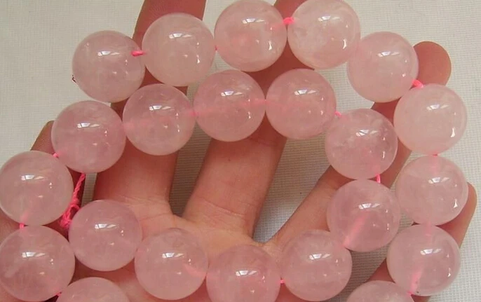 

Huij 00573 14 мм круглый розовый кварц Beads 15"
