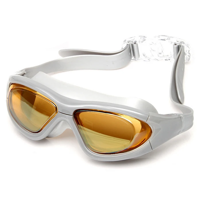 

h661 Free shipping hit new high quality electroplating big swimming glasses frame anti-fog uv swimming glasses