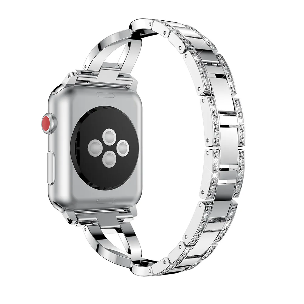 Ремешок для часов из нержавеющей стали Apple Watch 38 мм 40 браслет смарт 42 44 серия 5 4 3 2