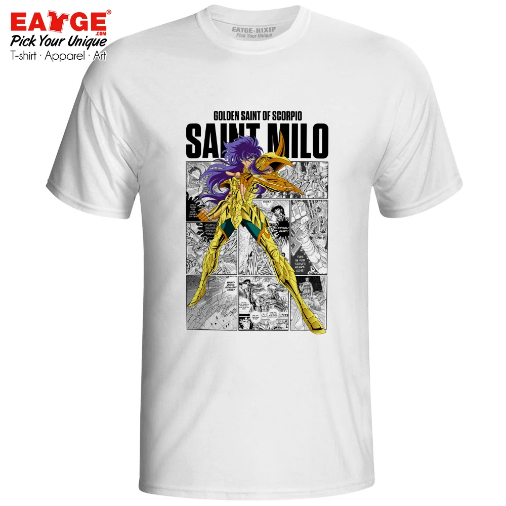 Gemini Saga T-shirt Gold Saints Anime Saint Seiya Knights of the Zodiac Print Funny T Shirt Active Novelty Style Women Men Top - Цвет: 09