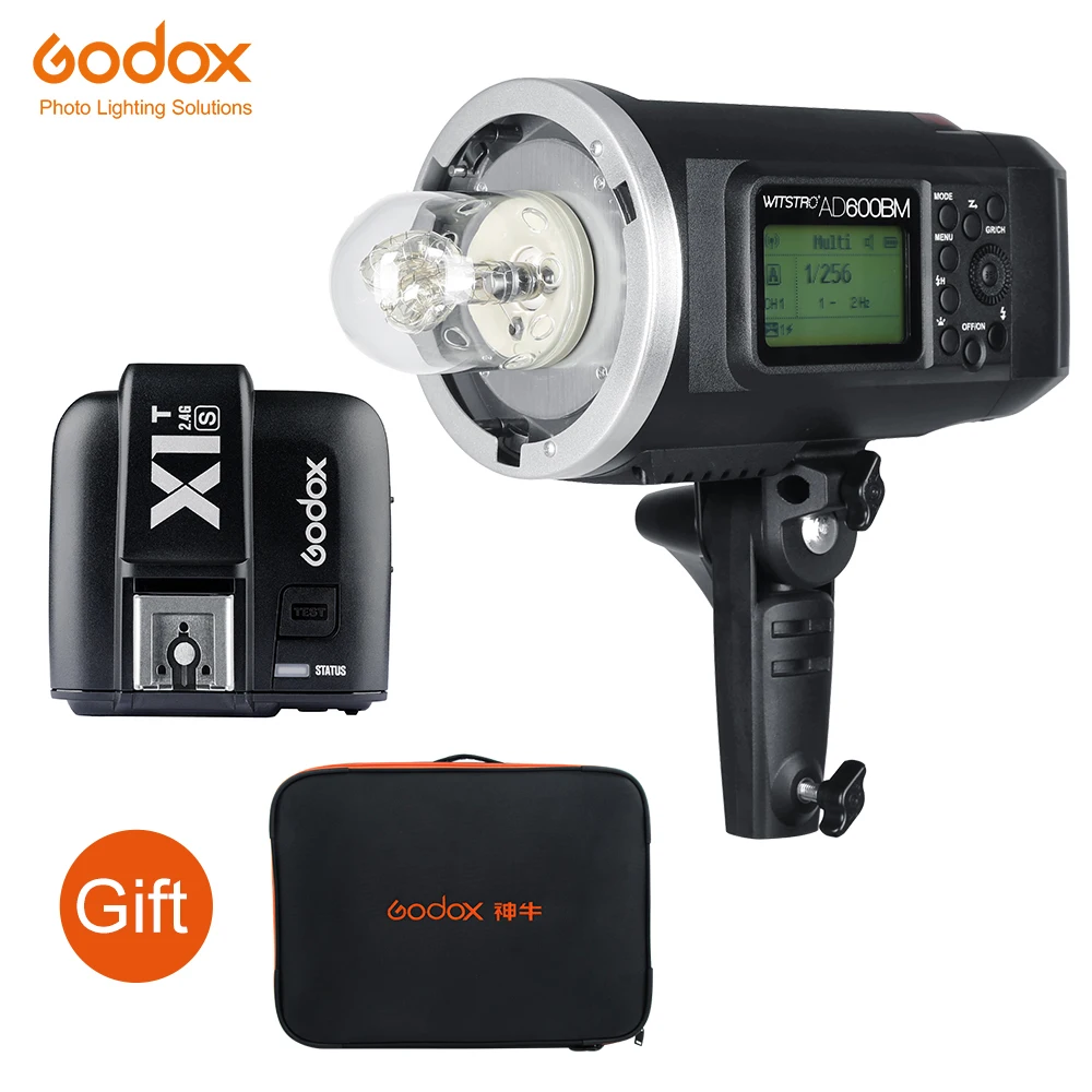 Беспроводная вспышка Godox AD600BM HSS 1/8000s 600 Вт GN87 внешняя (крепление Bowens) + X1T S триггера