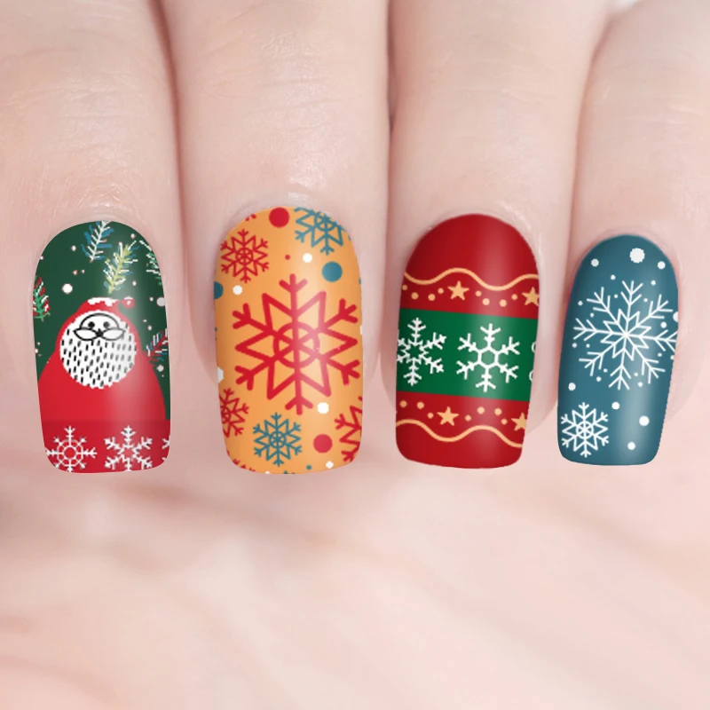 BORN PRETTY Xmas штампованные пластины для ногтей Рождество Снежинка штамповка шаблон