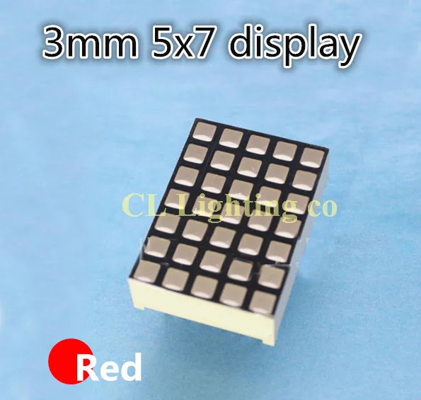 5x7 светодиодный точечный матричный дисплей 3 мм цифровая трубка 5*7 квадратный