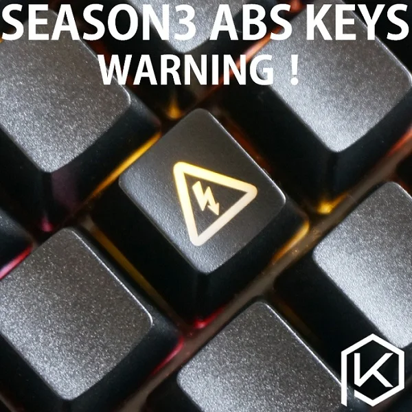 Новинка блеск через Keycaps ABS травленый, светильник, блестящий черный красный пользовательская Механическая Подсветка клавиатуры oem профиль - Цвет: Black Warning x1